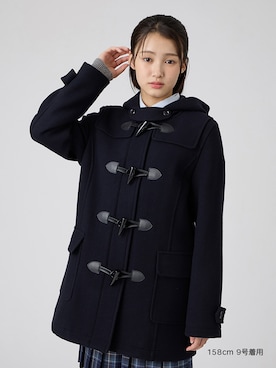 「EASTBOY（イーストボーイ）のシャツ 長袖 カラー ブラウス 女子 制服 学生服 中学 高校 スクール 入学式 卒業式（シャツ/ブラウス、ブルー系）」を使った、EASTBOY 1さん（レディース・158cm）の秋コーディネート