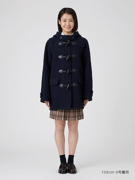 「EASTBOY（イーストボーイ）のシャツ 長袖 ブラウス 女子 通学 制服 学生服 中学生 高校生 スクール 入学式 卒業式（シャツ/ブラウス、ホワイト系）」を使った、EASTBOY 1さん（レディース・158cm）の秋コーディネート