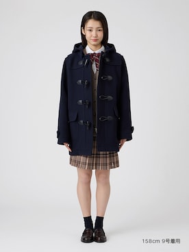 「EASTBOY（イーストボーイ）のシャツ 長袖 ブラウス 女子 通学 制服 学生服 中学生 高校生 スクール 入学式 卒業式（シャツ/ブラウス、ホワイト系）」を使った、EASTBOY 1さん（レディース・158cm）の秋コーディネート