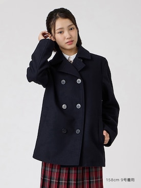 「EASTBOY（イーストボーイ）のシャツ 長袖 ブラウス 女子 通学 制服 学生服 中学生 高校生 スクール 入学式 卒業式（シャツ/ブラウス、ホワイト系）」を使った、EASTBOY 1さん（レディース・158cm）の秋コーディネート