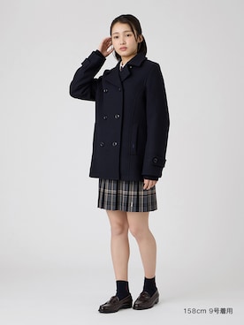「EASTBOY（イーストボーイ）のローファー 通学 学生 靴 女子 中学生 高校生 スクール 入学式 卒業式（ローファー、ブラック系）」を使った、EASTBOY 1さん（レディース・158cm）の秋コーディネート