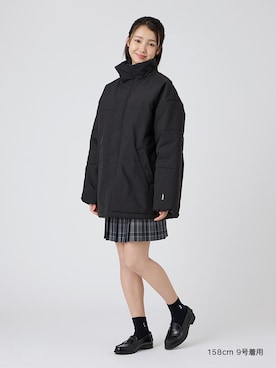 「EASTBOY（イーストボーイ）のローファー 通学 学生 靴 女子 中学生 高校生 スクール 入学式 卒業式（ローファー、ブラック系）」を使った、EASTBOY 1さん（レディース・158cm）の秋コーディネート