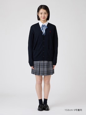 「EASTBOY（イーストボーイ）のローファー 通学 学生 靴 女子 中学生 高校生 スクール 入学式 卒業式（ローファー、ブラック系）」を使った、EASTBOY 1さん（レディース・158cm）の秋コーディネート