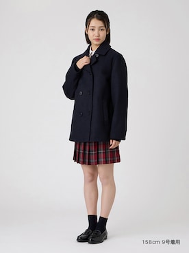 「EASTBOY（イーストボーイ）のローファー 通学 学生 靴 女子 中学生 高校生 スクール 入学式 卒業式（ローファー、ブラック系）」を使った、EASTBOY 1さん（レディース・158cm）の秋コーディネート