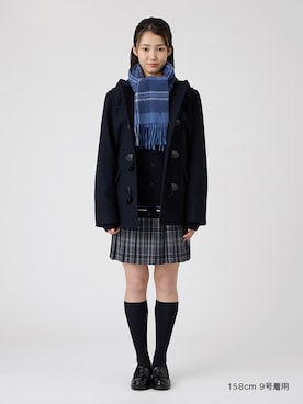 「EASTBOY（イーストボーイ）のローファー 通学 学生 靴 女子 中学生 高校生 スクール 入学式 卒業式（ローファー、ブラック系）」を使った、EASTBOY 1さん（レディース・158cm）の秋コーディネート