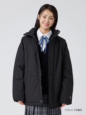 「EASTBOY（イーストボーイ）のシャツ 長袖 ブラウス 女子 通学 制服 学生服 中学生 高校生 スクール 入学式 卒業式（シャツ/ブラウス、ホワイト系）」を使った、EASTBOY 1さん（レディース・158cm）の秋コーディネート