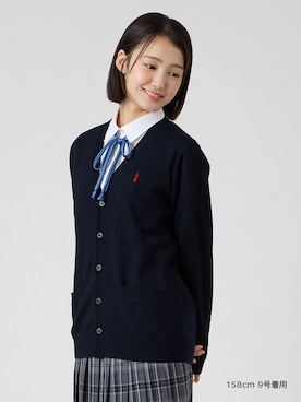 「EASTBOY（イーストボーイ）のシャツ 長袖 ブラウス 女子 通学 制服 学生服 中学生 高校生 スクール 入学式 卒業式（シャツ/ブラウス、ホワイト系）」を使った、EASTBOY 1さん（レディース・158cm）の秋コーディネート