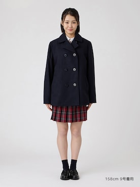 「EASTBOY（イーストボーイ）のローファー 通学 学生 靴 女子 中学生 高校生 スクール 入学式 卒業式（ローファー、ブラック系）」を使った、EASTBOY 1さん（レディース・158cm）の秋コーディネート