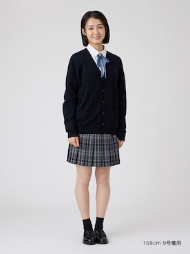 「EASTBOY（イーストボーイ）のローファー 通学 学生 靴 女子 中学生 高校生 スクール 入学式 卒業式（ローファー、ブラック系）」を使った、EASTBOY 1さん（レディース・158cm）の秋コーディネート