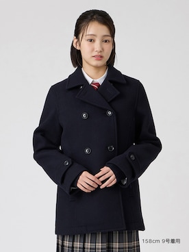 「EASTBOY（イーストボーイ）のシャツ 長袖 ブラウス 女子 通学 制服 学生服 中学生 高校生 スクール 入学式 卒業式（シャツ/ブラウス、ホワイト系）」を使った、EASTBOY 1さん（レディース・158cm）の秋コーディネート
