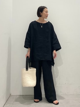 「JOURNAL STANDARD relume（ジャーナルスタンダード　レリューム）の《WEB・一部店舗限定》【relume×Oyama】バングル（ブレスレット、ゴールド系）」を使った、MATSUさん（レディース・154cm）の春コーディネート