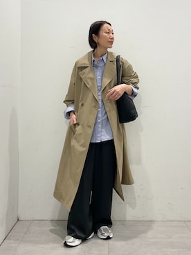 「JOURNAL STANDARD relume（ジャーナルスタンダード　レリューム）の《追加2》［洗濯機洗い可］コットンナイロンライトトレンチコート（トレンチコート、ベージュ系）」を使った、MATSUさん（レディース・154cm）の春コーディネート