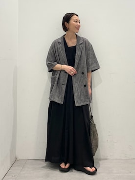 「JOURNAL STANDARD relume（ジャーナルスタンダード　レリューム）の《WEB・一部店舗限定》【relume×Oyama】バングル（ブレスレット、ゴールド系）」を使った、MATSUさん（レディース・154cm）の春コーディネート