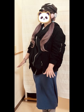 「WEGO（ウィゴー）のアイテム（帽子）」を使った、木多沢 慶さん（レディース・162cm）の冬コーディネート