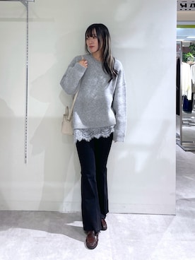 「FREE'S MART（フリーズマート）のアイテム（パンツ）」を使った、ERIさん（レディース・157cm）の秋コーディネート