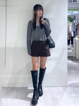 「FREE'S MART（フリーズマート）のアイテム（パンツ）」を使った、ERIさん（レディース・157cm）の秋コーディネート