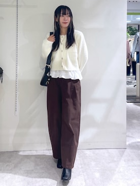「FREE'S MART（フリーズマート）のアイテム（パンツ）」を使った、ERIさん（レディース・157cm）の秋コーディネート