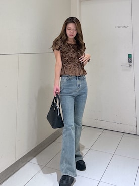 「FREE'S MART（フリーズマート）のアイテム（パンツ）」を使った、yuka8rさん（レディース・162cm）の秋コーディネート