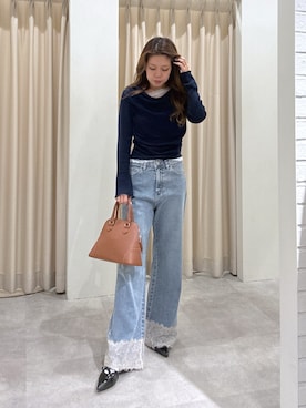 「FREE'S MART（フリーズマート）のアイテム（パンツ）」を使った、yuka8rさん（レディース・162cm）の秋コーディネート