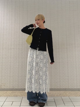 「URBAN RESEARCH DOORS(アーバンリサーチドアーズ)のアイテム(ネックレス)」を使った、赤松恵衣さん(レディース・158cm)の秋コーディネート