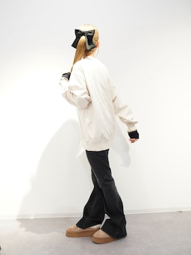 「Alpha Industries（アルファインダストリーズ）のアイテム」を使った、HINAさん（レディース・155cm）の冬コーディネート