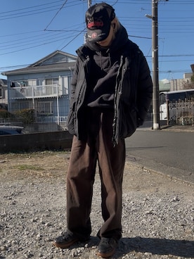 「WILD THINGS（ワイルドシングス）のアイテム」を使った、wf outfitさん（メンズ・169cm）の冬コーディネート