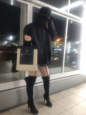 「アイテム（MA-1）」を使った、Ariaさん（レディース・158cm）の秋コーディネート