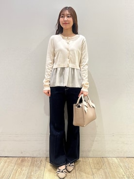 「index（インデックス）のアイテム（バッグ）」を使った、MOMOさん（レディース・158cm）の春コーディネート