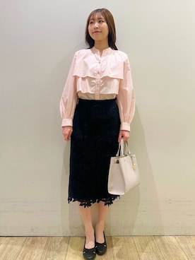 「index（インデックス）のアイテム（バッグ）」を使った、MOMOさん（レディース・158cm）の春コーディネート