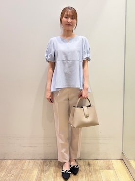 「OPAQUE.CLIP（オペークドットクリップ）のアイテム」を使った、MOMOさん（レディース・158cm）の夏コーディネート