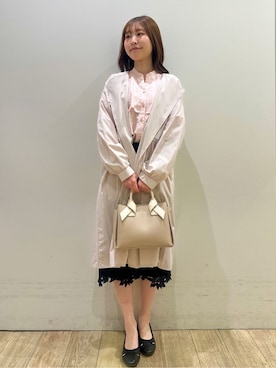 「index（インデックス）のアイテム（バッグ）」を使った、MOMOさん（レディース・158cm）の春コーディネート