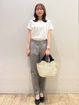 「index（インデックス）のアイテム（バッグ）」を使った、MOMOさん（レディース・158cm）の春コーディネート