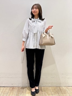 「index（インデックス）のアイテム（バッグ）」を使った、MOMOさん（レディース・158cm）の春コーディネート