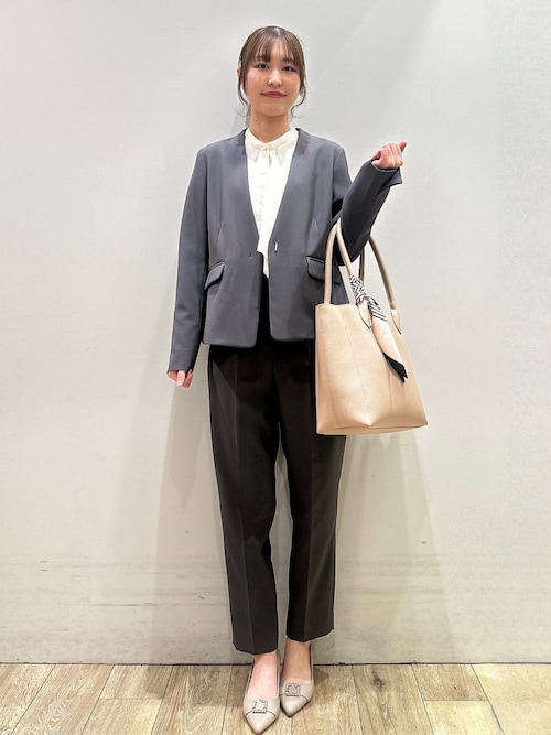 ノーカラーコートmomo様 T－FACE インデックスMOMOさんのノーカラージャケットを使った