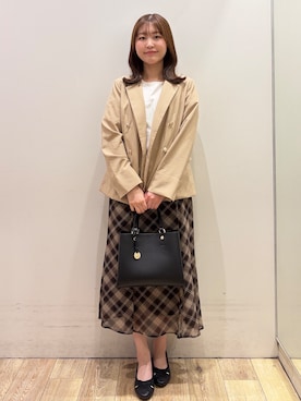 「index（インデックス）のアイテム（バッグ）」を使った、MOMOさん（レディース・158cm）の春コーディネート