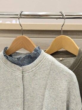 「one'sterrace（ワンズテラス）のリップル シャーリングブラウス（シャツ/ブラウス、ベージュ系）」を使った、M.a*さん（レディース・158cm）の秋コーディネート