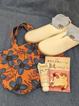 「one'sterrace（ワンズテラス）のキャンバスミニトート ファボリ（トートバッグ、オレンジ系）」を使った、M.a*さん（レディース・158cm）の春コーディネート