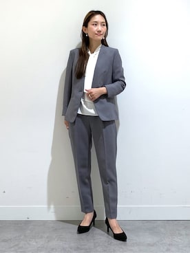 「アイテム（スーツジャケット）」を使った、mamiさん（レディース・151cm）の春コーディネート