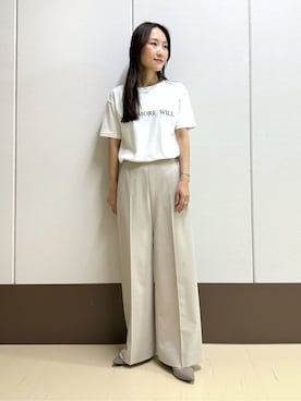 「アイテム（サロペット/オーバーオール、ベージュ系）」を使った、mamiさん（レディース・151cm）の春コーディネート