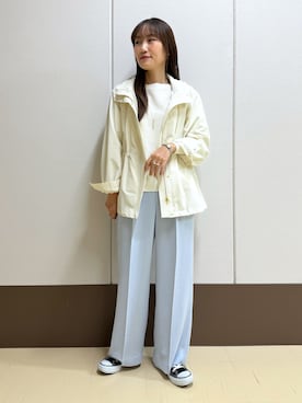 「INDIVI（インディヴィ）のアイテム（ブルゾン）」を使った、mamiさん（レディース・151cm）の春コーディネート