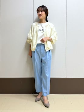 「INDIVI（インディヴィ）のアイテム（ブルゾン）」を使った、mamiさん（レディース・151cm）の春コーディネート