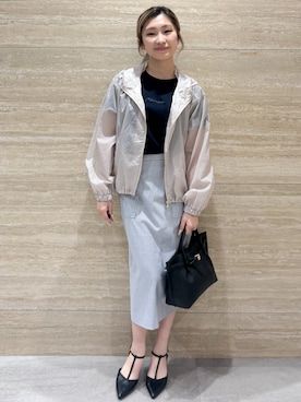 「index（インデックス）のアイテム（ブルゾン）」を使った、ふうかさん（レディース・153cm）の春コーディネート