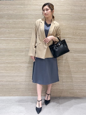 「INDIVI（インディヴィ）のアイテム」を使った、ふうかさん（レディース・153cm）の春コーディネート