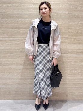 「index（インデックス）のアイテム（ブルゾン）」を使った、ふうかさん（レディース・153cm）の春コーディネート