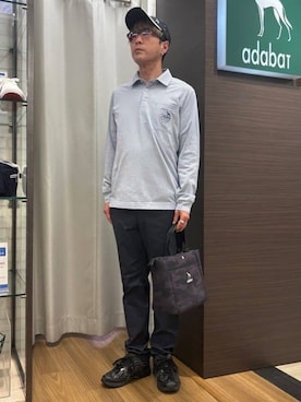 「adabat（アダバット）のアイテム」を使った、yamaさん（メンズ・174cm）の春コーディネート