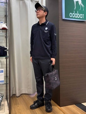 「adabat（アダバット）のアイテム（キャップ）」を使った、yamaさん（メンズ・174cm）の春コーディネート