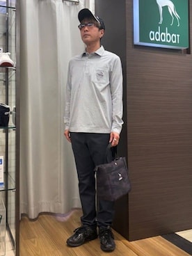 「adabat（アダバット）のアイテム（キャップ）」を使った、yamaさん（メンズ・174cm）の春コーディネート