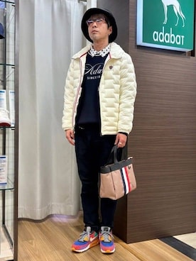 「アイテム（ダウンジャケット/コート）」を使った、yamaさん（メンズ・174cm）の冬コーディネート