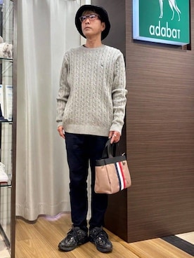 「adabat（アダバット）のアイテム」を使った、yamaさん（メンズ・174cm）の冬コーディネート