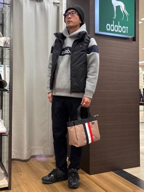 あべのハルカス近鉄本店 アダバットyamaさんのダウンベストを使った